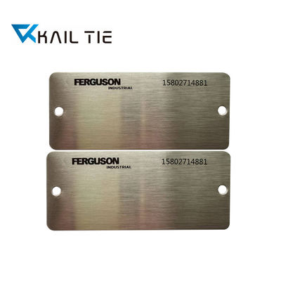 OEM Aluminum Cable Marker Plate Brushed Tag Stainless Steel Number Plate